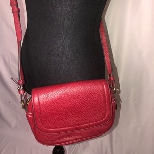 Red J Crew Crossover Bagel